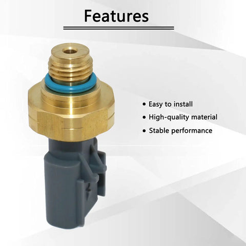 Exhaust Gas Pressure Sensor EGR For Cummins ISX ISM ISC ISL ISB ISF 2.8L 3.8L Fits 2007 2010 Dodge Ram 2500 3500 6.7L And 2011 2018 Ram 2500 3500 OE Part 4928594 Match Durable Build Easy Install brass sensor with gray connector