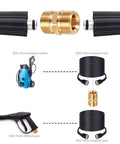 Upgrade Your Wash Game With This Brass Pressure Washer Hose Connector M22 14mm Adapter 5000 PSI Heavy Duty Male To Male Coupler