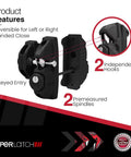 Two Way Gravity Gate Latch With Dual Side Entry And Keyed Locks On Both Sides For Vinyl Wood And Aluminum Gates Independent Latching Hooks Privacy Gate Catch No Fuss Install Weatherproof Outdoor Fence Hardware Black showing keyed entry and spindle features