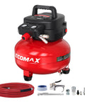 6 Gallon Pancake Air Compressor 150 PSI Portable Oil Free With 10 Piece Accessory Kit For Home, Garage, And DIY Projects