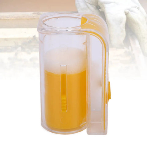 Queen Bee Marking Kit For Beekeepers One Handed Queen Catcher Bottle Cage in yellow plastic with transparent sides