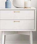 Champagne Bronze Cabinet Handles 2 Pack 3 Inch 76mm Gold Kitchen Cabinet Pulls on white drawer cabinet