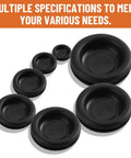 210Pcs Rubber Grommet Kit With 7 Sizes For Wiring Automotive And Home Improvement Closed Wire Grommets, assorted sizes displayed