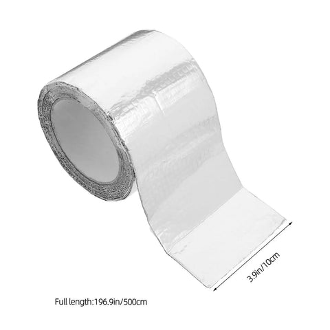 Heavy Duty Waterproof Butyl Tape 10cm By 5m Self Adhesive Aluminum Foil Sealant Tape For Roof Leak Repair, roll view