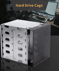 5.25 Inch To 5x 3.5 Drive Tray Rack With Fan Space, Detachable Galvanized Steel And ABS Construction, DIY Ready Cooling Slot