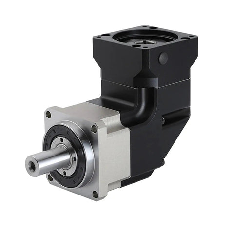 Heavy Duty NEMA34 Motor Reducer Paired With Precision Planetary Gearbox, metallic design, single unit reducer, side view.