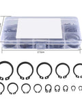350 Pieces Retaining Rings Kit External Circlips Snap Rings C Clips Assortment Set In 15 Sizes Heavy Duty 65Mn Steel case