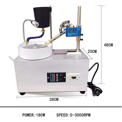 Real Badass Jade Cutting Angle Grinder With Solid Mechanical Handle Crafted For Jewelry Making And Gemstone Shaping Stainless Steel Build handles heavy grinds smoothly.