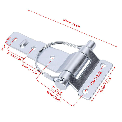 Removable D Type Trailer Hinge For Trucks Vans Caravans And Gate Doors Beefy Heavy Duty Detachable Trailer Door Hinge Hardware For Strong Reliable Connections On Trailers Gates And Horse Trailers. Zinc-plated steel, 141mm