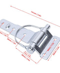Heavy Duty Detachable Steel Trailer Door Hinges With Zinc Plating Rock Solid Rust Proof detailed view showing dimensions and steel construction.