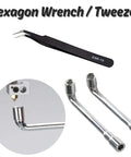 Hex wrench and tweezers for 30 Pack 0.4mm Brass Nozzles for Ender 3 V2 and Creality CR10 Series 3D Printer With Storage Box