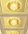 Solid 10 Pack Of 4 Inch 5W Led Crystal Downlights With Sleek Baffle Trims For Kitchens And Living Rooms Bringing Big Bright Warm White Glow No Sweat Recessed Installation And Top Tier Energy Savings - view of installed downlights in ceiling.