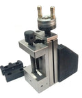 Mini Vertical Milling Slide With Precision 2 Inch Steel Vise for small lathes showing rugged design and precision parts.