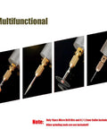 Mini Handheld Micro Drill Kit With Aluminum Body 0.7 To 1.2mm Bits showing various interchangeable tips for DIY projects and craft work.