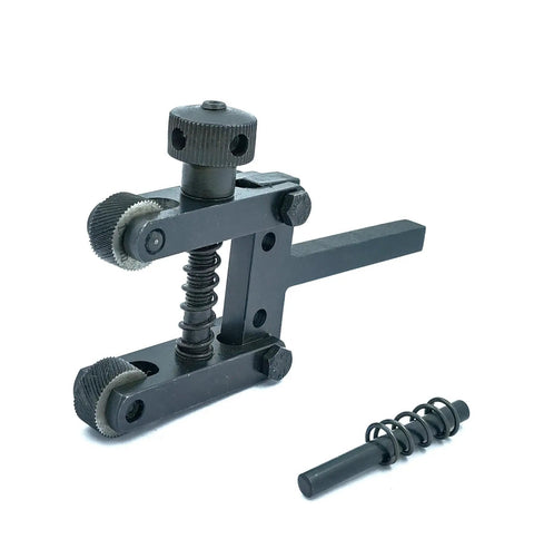 Heavy Duty Clamp Type Knurling Tool For Lathes With Two Inch Capacity And Three Eighths Inch Shank, Diamond Pattern Left And Right Hand Knurls, Includes Spare Knurls For Quick Changes And Superior Lathe Finishes