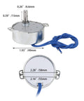 Low RPM Synchronous Electric Motor 15 To 18 RPM AC 110V 50 60Hz 4W Reversible CW CCW 7mm Shaft Diameter With 16mm Shaft Length Compact High Torque