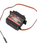 Premium Digital RC Servo Motor Equipped With Heavy Duty Metal Gears And Integrated Encoder Control System viewed from the side.