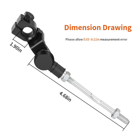 Shift Linkage Lever For Ninja 400 500 Z400 ER400 ER500 2018 2024 All Editions Replacement Gear Shift Lever with dimensions