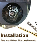 Rock Solid Heavy Duty Brass Steering Wheel Horn Contact Plate And Plunger Pin Kit Fits Toyota Models close-up of installation process and parts