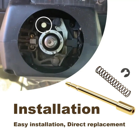 Rock Solid Heavy Duty Brass Steering Wheel Horn Contact Plate And Plunger Pin Kit Fits Toyota Models close-up of installation process and parts