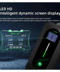 LED HD intelligent screen display showing charging status for Straight Up Reliable 7Kw Ev Charger With 10M Type 2 Cable Iec 62196 Standard.
