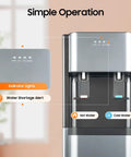 Bottom Loading Water Dispenser With Hot And Cold Water Fits 5.28 Gallon Bottles Easy Bottle Swap And No Heavy Lifting Safety Lock And Child Safety Quiet Operation Indicator Lights