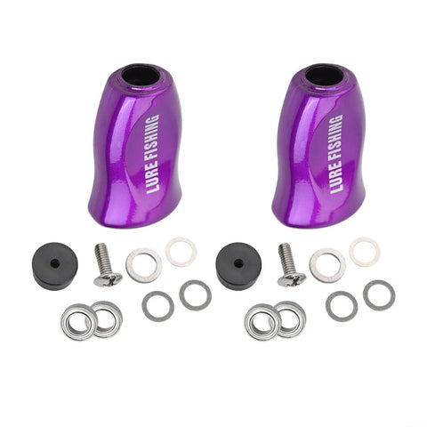 Upgrade Your Baitcasting Reel With These Ultra Light Abs Purple Knobs, Smooth Casting Handles For Fast Retrieval And Easy Adaptation To Most Carbon Rocker Rods For Serious Fishing Action Today. 2 purple ABS reel knobs with screw and washers