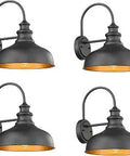 4 Pack Outdoor Wall Lights Rustic Barn Lights For Porch Entryway And Garage Boosting Curb Appeal Weather Resistant Exterior Lighting With E26 Base Anti Rust Industrial Black Farmhouse Style Lanterns For Modern Homes