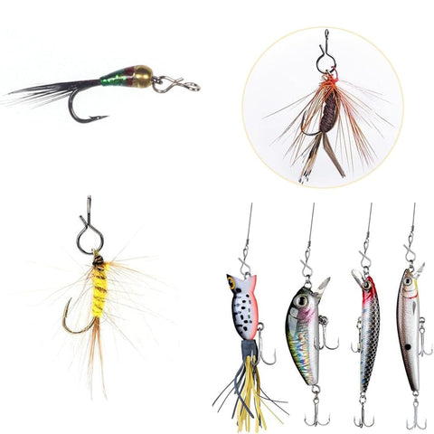 Arc Shape Fly Fishing Snaps 100 Pack Size XS Quick Change Lure Snaps For Fly Hooks No Knot Tippet Tying Safe And Strong Freshwater And Saltwater Tackle Tools