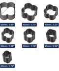 Dope Blossom Shape Leather Punch Set Seven Sizes Hollow Cutter Kit Durable Carbon Steel Punches with dimensions