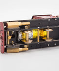Live Steam Locomotive Kit That Runs On Water And Heat With Oscillating Engine, 1/50 HO Scale Model underside view