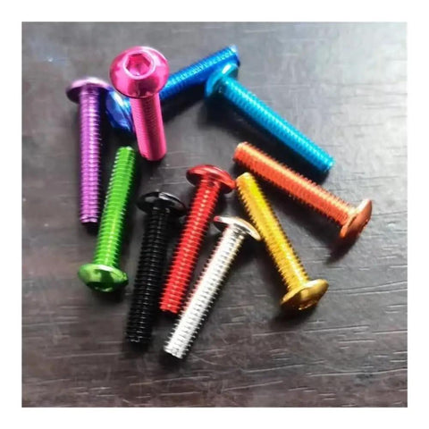 Colorful Aluminum Hex Socket Head Screws Set For DIY Projects M3 M4 M5 M6 5 6 8 10 12 16 20 25 30mm Lengths 10 Pieces Orange Pro Grade For Home Office And Gadget Builds