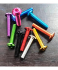 Ten Piece Aluminum Hex Socket Head Screw Set M3 M4 M5 M6 With Lengths From 5 To 30 mm In Bright Orange Color For DIY Projects