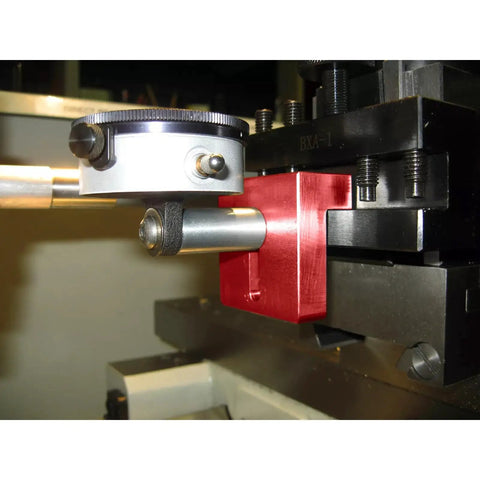 Dial Indicator Holder For Lathe Mounts 1/2 Inch Tool Post Compatible With BXA AXA 0XA, red aluminum stand on lathe