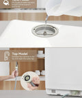 Pouring water into Tank Model of Sleek Countertop Dishwasher With Smart Delay Timer And Space Saving Design For Modern Home Kitchens.