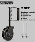 4.3 Inch Spring Loaded Gate Wheel Caster For Gates And Fences, Tough As Nails Heavy Duty Wheel With Shock Absorbing Spring, 200 Lb Capacity