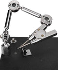 Pro Grade Sturdy Welding Table Clamp With 360 Degree Adjustable Arms, Third Hand Tool for Soldering on black base