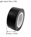 Heavy Duty PTFE Heat Resistant Tape For Transfer And Insulation, 25mm Wide By 10m Roll, black film adhesive tape on white background