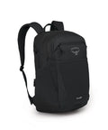 Urban Commuter Laptop Backpack With 16 Inch Laptop Sleeve AirScape Backpanel Front Organizer Stretch Pocket And Blinky Light Attachment For Campus And City Commutes in black, showing full front view.