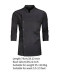Heavy Duty Chef Coat With Chest And Sleeve Pocket Plus Hella Breathable Fabric That Keeps You Cool In The Heat Top Drawer Restaurant Cook Uniform, black, size 74cm length, breathable material.