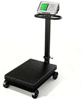 660lb Heavy Duty Floor Platform Scale With Wheels Workhorse Digital Scale For Weighing Luggage And Packages LB KG Calculator