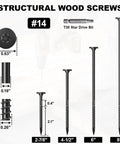 Beefy Workhorse Heavy Duty Outdoor Wood Screws 6 Inch Torx Star Drive Black Finish for Timber Decking Landscaping Log and Lumber