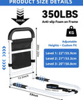 Beefy Heavy Duty Bed Rails For Seniors Safety Adjustable Bed Guard Rail For Fall Prevention Up To 350 Pound Capacity Reinforced Steel