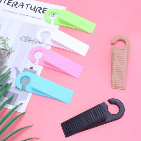 Set Of 6 Thermoplastic Rubber Door Stopper Wedges For Anti Slip Protection And Finger Pinch Prevention, colorful wedges