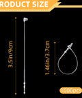 One Thousand Clear Three Inch Plastic Hang Tag Fasteners With Snap Lock Closure secure size measurements for retail use.
