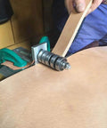 Leather Strap Cutter Machine Pro Grade Heavy Duty Aluminum Alloy Belt Cutting Tool in use cutting thick leather