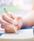 Hand holding a short wooden pencil with white eraser, 60 Pack Short Golf Pencils Hb Graphite Non Sharpening Mini Writing Pencils
