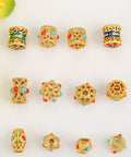 Grab These Dope Hollow Transfer Beads For Your Next DIY Jewelry Build And Stack Up Some Fire Sand Gold Spacer Charms in various designs.