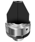 2-inch, 2-jaw pen drilling wood lathe chuck with 1" x 8TPI direct thread; metal body.