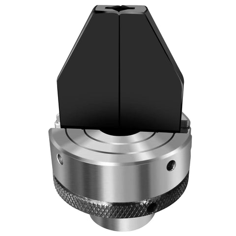 2-inch, 2-jaw pen drilling wood lathe chuck with 1" x 8TPI direct thread; metal body.